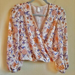 Joie Wrap Cropped Top Size Medium